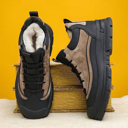 Men's Cotton Shoes Wool Fleece Lined Thick High-top Casual