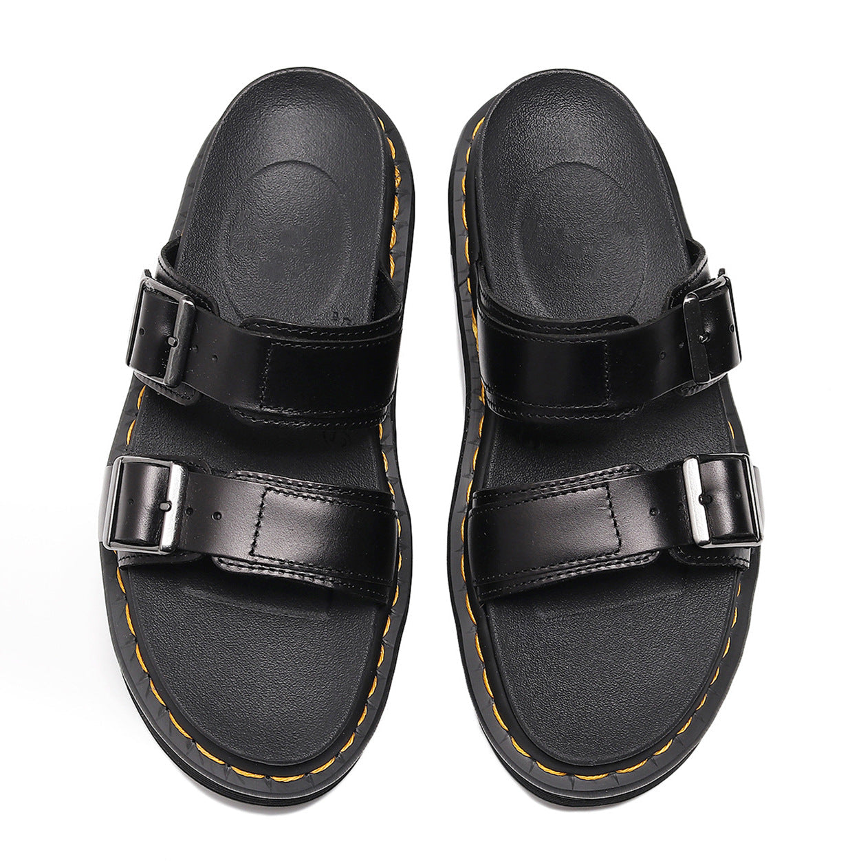 Leather Fish Mouth Fashion Sandals And Slippers